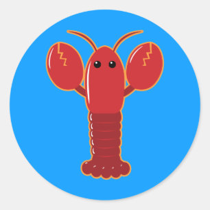 Cute Lobster Classic Round Sticker