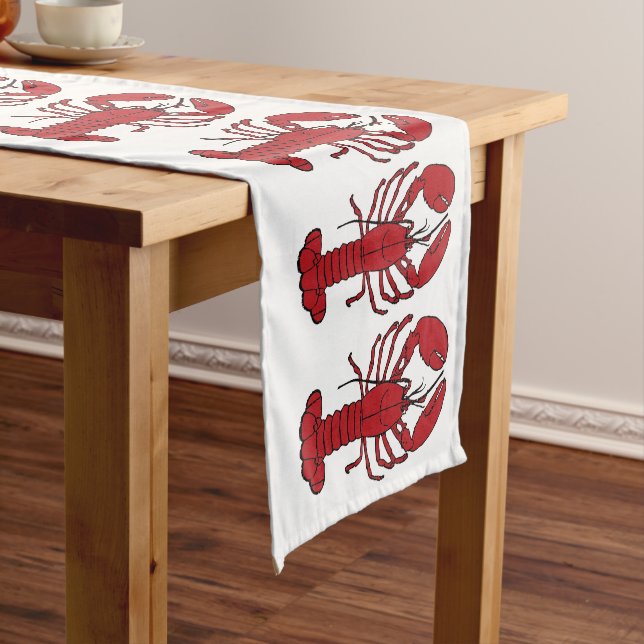 Cute Lobster Nautical beach table runner (In Situ)
