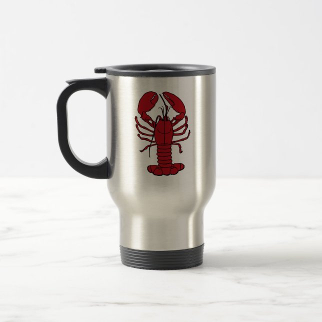 Cute Lobster Nautical beach   travel cup (Left)