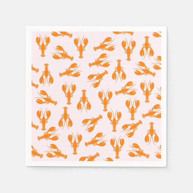Cute Lobster Paper Napkins (Front)