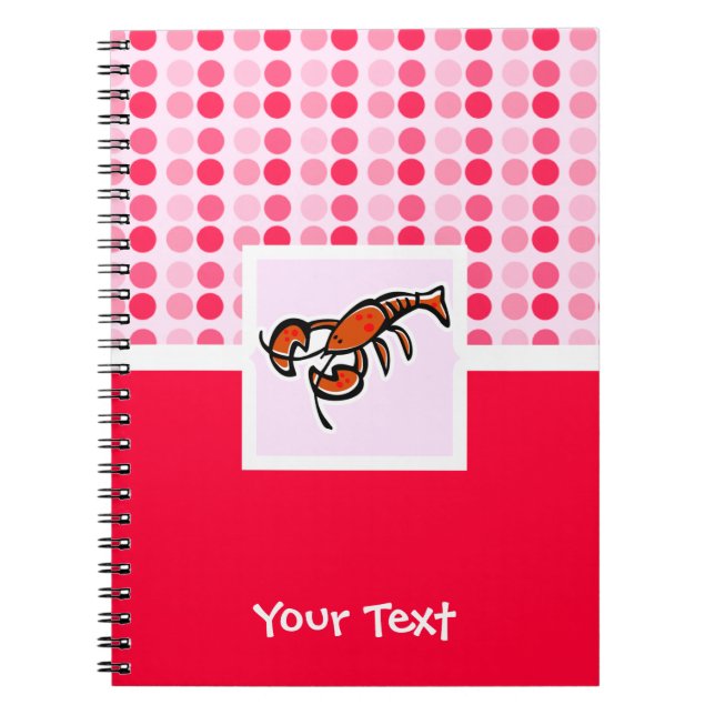 Cute Lobster Spiral Notebook (Front)