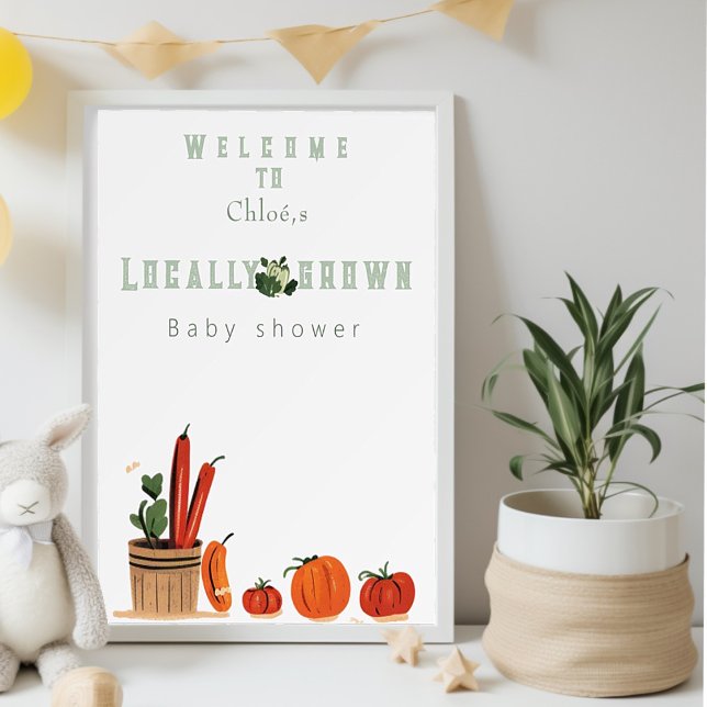  Cute Locally grown  baby shower  Poster (Creator Uploaded)