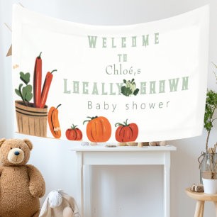 Cute Locally grown Farmer market baby shower Banner