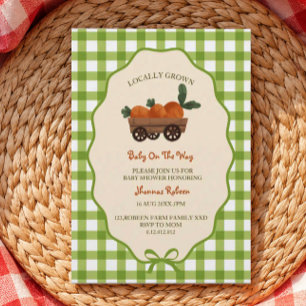 Cute Locally Grown Farmer's Baby Shower Invitation