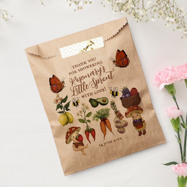 Cute Locally Grown Little Sprout Baby Shower Favour Bags (Sealed)