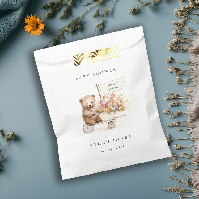 Cute Locally Grown Teddy Floral Cart Baby Shower Favour Bags (Creator Uploaded)