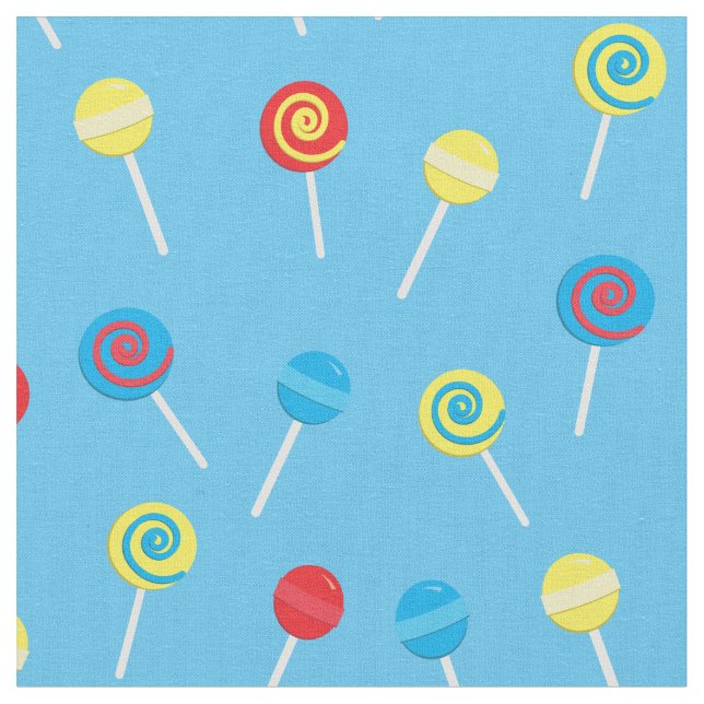 Cute Lollipops Kids Candy Colourful Fabric (Close Up)