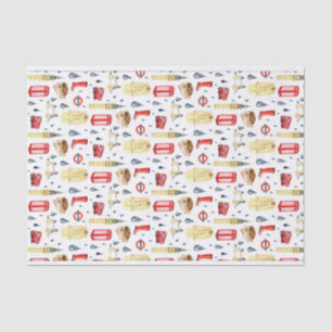 Cute London England UK Tissue Paper