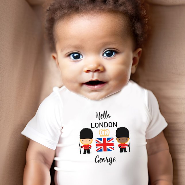 Cute London Guards Mixed Skin Boy Name England UK Baby T-Shirt (Cute London Guards Mixed Skin Boy Name England UK Baby T-Shirt)