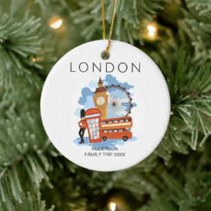 Cute London Sites Ceramic Tree Decoration