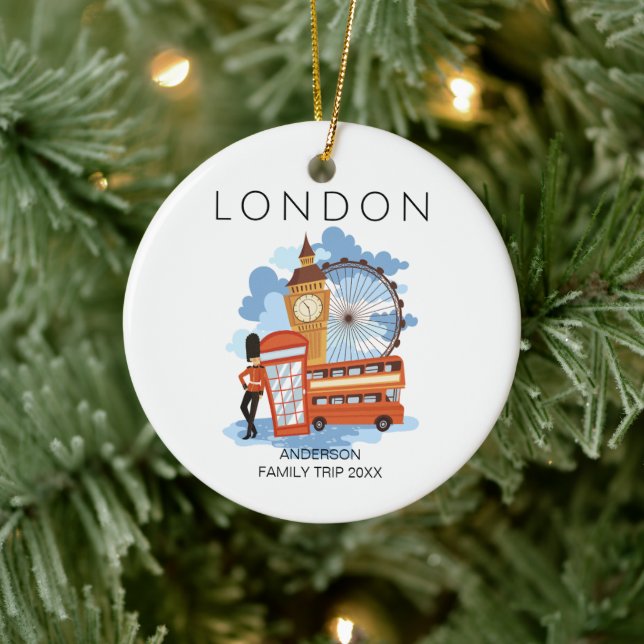 Cute London Sites Ceramic Tree Decoration (Tree)