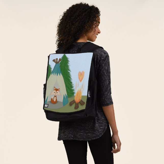 Cute Lone Fox Backpack (Worn)