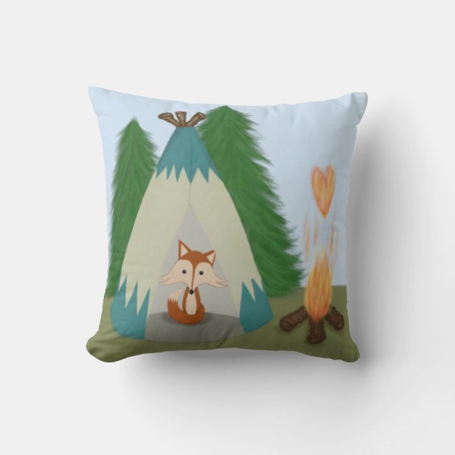 Cute Lone Fox Cushion (Front)
