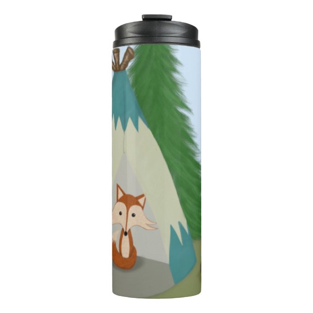 Cute Lone Fox Thermal Tumbler (Front)