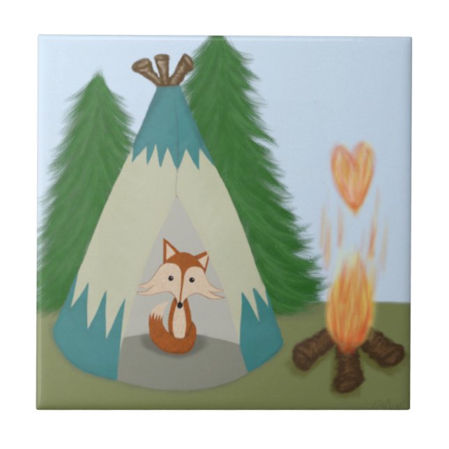 Cute Lone Fox Tile (Front)