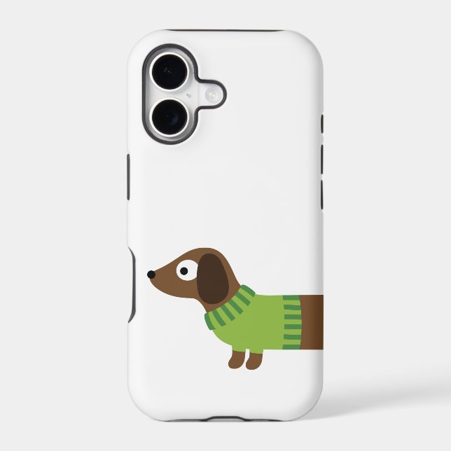 Cute Long Dachshund Illustration (Back)