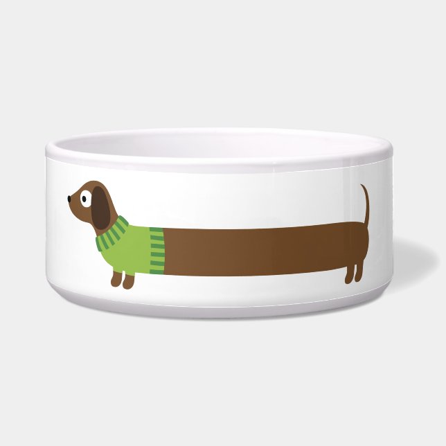 Cute Long Dachshund Illustration (Front)