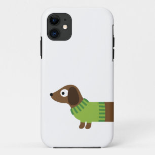 Cute Long Dachshund Illustration Case-Mate iPhone Case