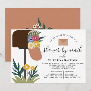 Cute Long Distance Spring Floral Baby Shower Invitation