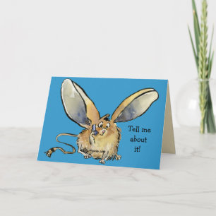 Cute Long Eared Jerboa Card - Customised