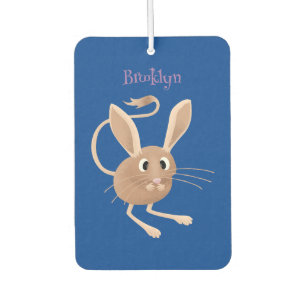 Cute long eared jerboa cartoon illustration car air freshener
