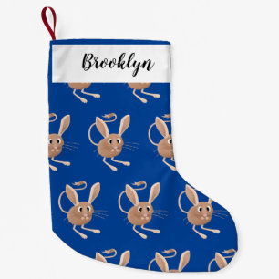 Cute long eared jerboa cartoon illustration small christmas stocking