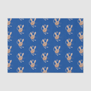 Cute long eared jerboa cartoon illustration tissue paper