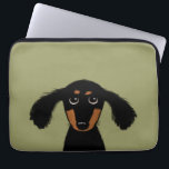 Cute Long Haired Dachshund Puppy Laptop Sleeve<br><div class="desc"></div>