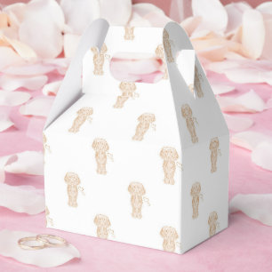 Cute Long Haired Dachshund Sausage Dog Favour Box
