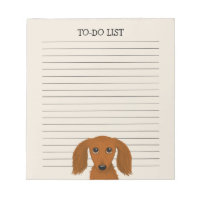 Cute Longhaired Dachshund Wiener Dog Lover's Lined