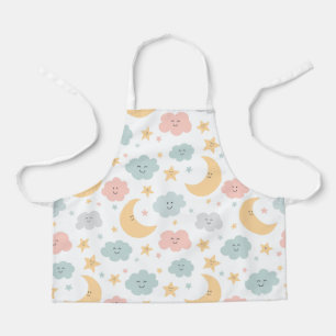 Cute Looking in the Sky Pattern Apron