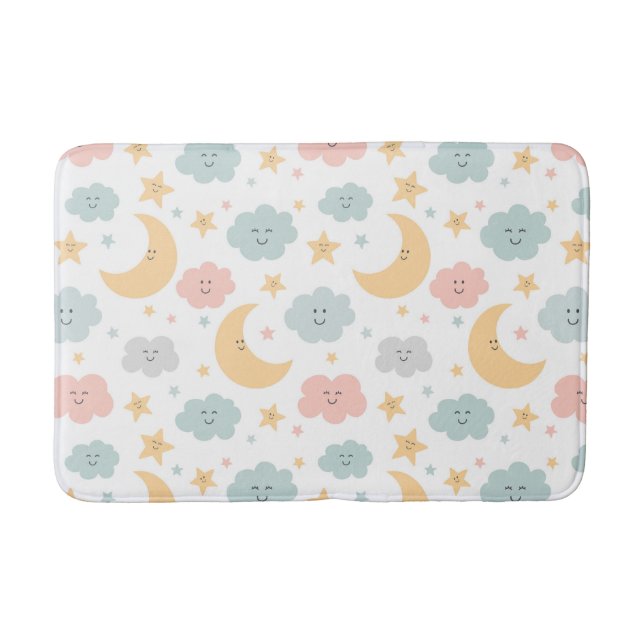Cute Looking  in the Sky Pattern Bath Mat (Front)