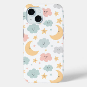 Cute Looking  in the Sky Pattern iPhone 15 Case