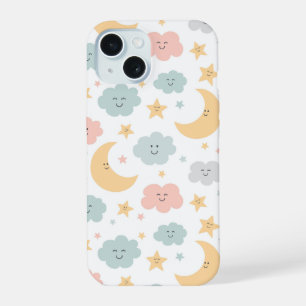 Cute Looking  in the Sky Pattern iPhone 15 Case