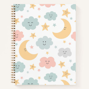 Cute Looking in the Sky Pattern Notebook