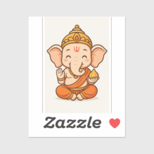 Cute lord Ganesha sticker