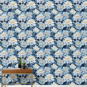 Cute Lotus flower tiled pattern Wallpaper