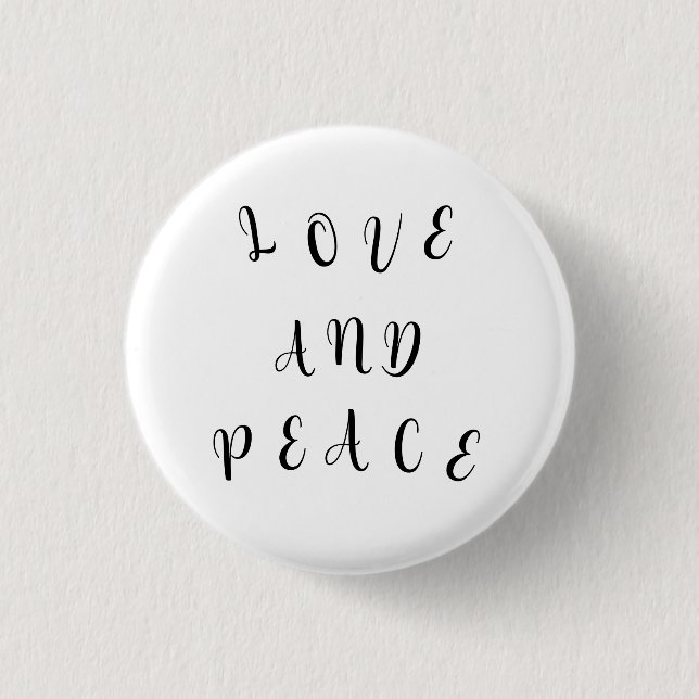Cute Love And Peace 3 Cm Round Badge (Front)