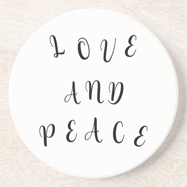 Cute Love And Peace Coaster (Front)