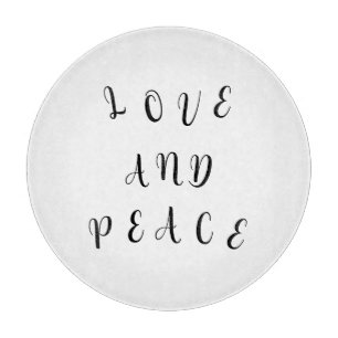 Cute Love And Peace Cutting Board