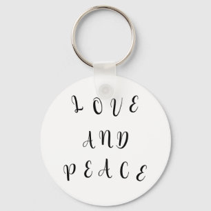Cute Love And Peace Key Ring