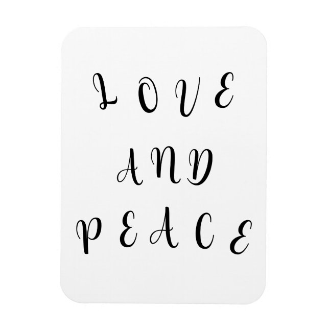 Cute Love And Peace Magnet (Vertical)