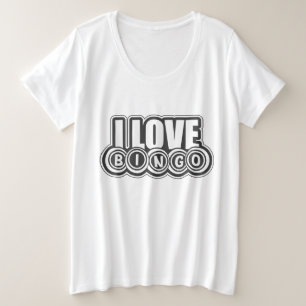 Cute love Bingo word art Plus Size T-Shirt