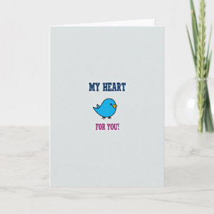 Cute Love Bird Heart Card