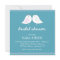 Cute Love Birds Teal Bridal Shower Invite