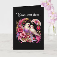 Cute love birds Wedding add text