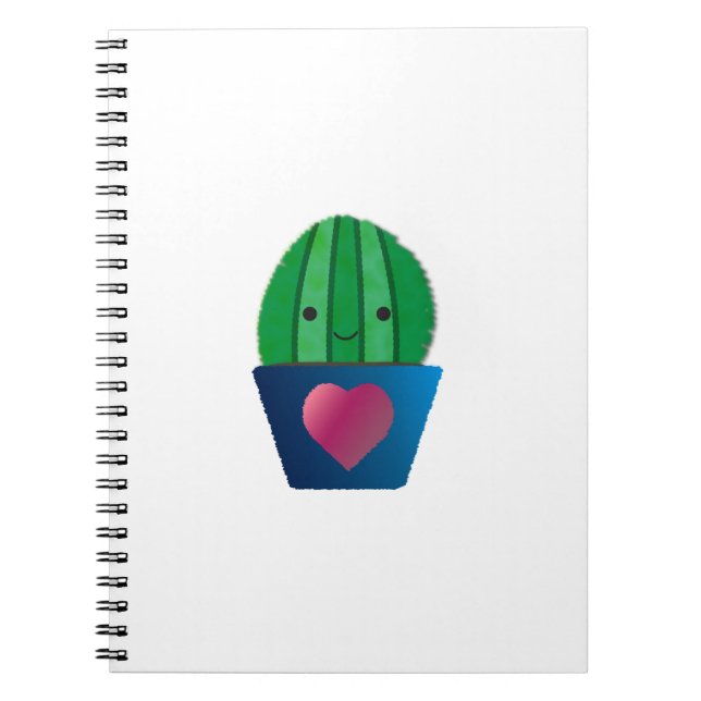Cute Love Cactus Notebook (Front)