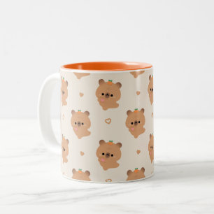 Cute Love Capybara Two-Tone Coffee Mug