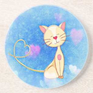 Cute Love Cat Coaster