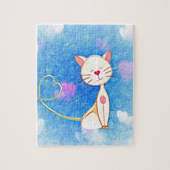 Cute Love Cat Jigsaw Puzzle (Vertical)